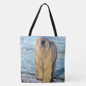 Polar Beer Art Canvas tas Wildlife Art Shopping Ba (Voorkant)