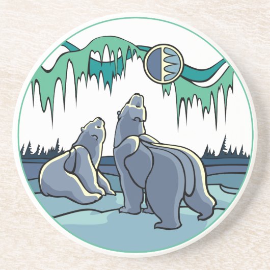 Polar Beer Art geeft innerlijke Onderzetters van w (Voorkant)