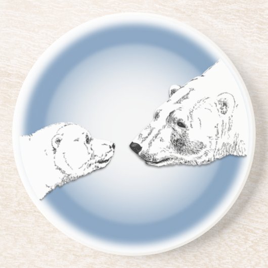 Polar Beer Art Onderzetters Beer en kubusOnderzett (Voorkant)