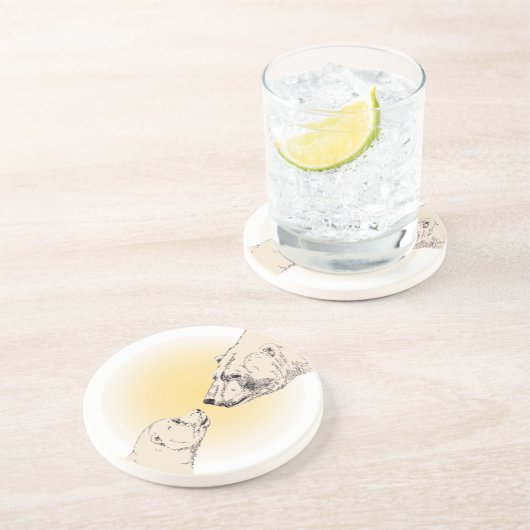 Polar Beer Art Onderzetters Beer en kubusOnderzett (Zijkant)