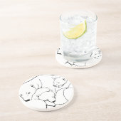 Polar Beer Art Onderzetters Beer en kubusOnderzett (Zijkant)