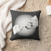 Polar Beer Art Pillow Moeder w. Baby Beren Pillow Kussen (Deken)