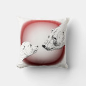 Polar Beer Art Pillow Moeder w. Baby Beren Pillow Kussen (Voorkant)