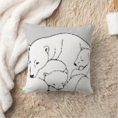 Polar Beer Art Pillow Moeder w. Baby Beren Pillow Kussen (Deken)