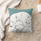 Polar Beer Art Pillow Moeder w. Baby Beren Pillow Kussen (Deken)