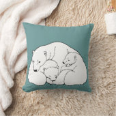 Polar Beer Art Pillow Moeder w. Baby Beren Pillow Kussen (Deken)