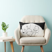 Polar Beer Art Pillow Moeder w. Baby Beren Pillow Kussen (Stoel)