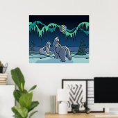 Polar Beer Art Poster Print First Nation Wildlife (Thuiskantoor)