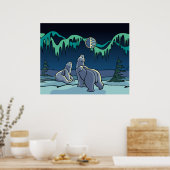 Polar Beer Art Poster Print First Nation Wildlife (Keuken)