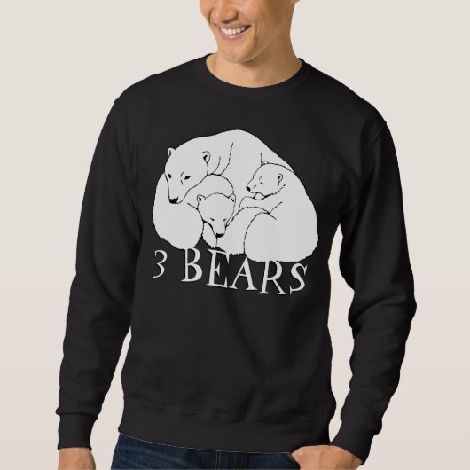 Polar Beer Art Sweatshirts Beer Cubs Unisex Shirte Trui (Voorkant)