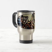 Polar Beer Art Travel Mug Native Art Beer Cup Reisbeker (Voorkant links)