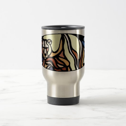 Polar Beer Art Travel Mug Native Art Beer Cup Reisbeker (Center)