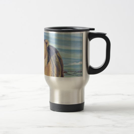 Polar Beer Art Travel Mug Wildlife Art Beer Cup Reisbeker (Rechts)