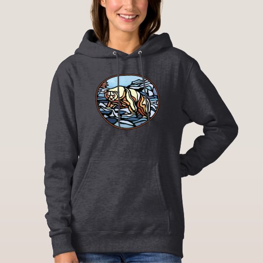 Polar Beer Art Womens Hoodie Beer Shirten (Voorkant)