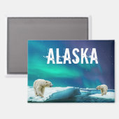 Polar Beer Aurora Borealis Alaska Magnet (Voorkant / Achterkant)