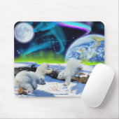 Polar Beer & Aurora Borealis Art Mousepad Muismat (Met muis)