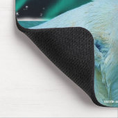Polar Beer & Aurora Borealis Art Mousepad Muismat (Hoek)