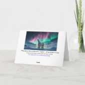 Polar Beer Aurora Borealis Noorderlicht Arctisch Feestdagen Kaart (Achterkant)