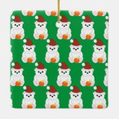 Polar beer baby 1st Kerstmis Pas fototekst aan Keramisch Ornament (Achterkant)