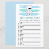 Polar beer Baby Animals Name Game (Voorkant / Achterkant)