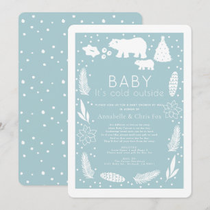 Polar Beer Baby Het is Koud Blauw Baby shower per  Kaart