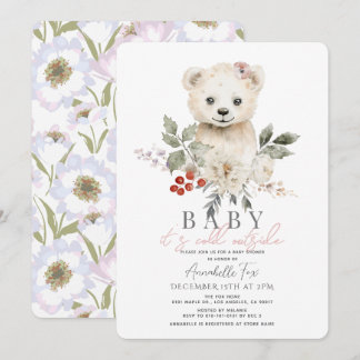 Polar Beer Baby Het is koud buiten Baby shower Kaart