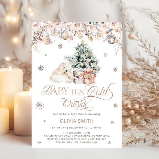 Polar Beer Baby het is koud buiten Baby shower Kaart