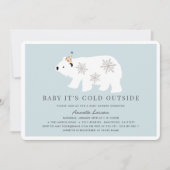 Polar Beer Baby Het is koud buiten blauw Baby show Kaart (Voorkant)