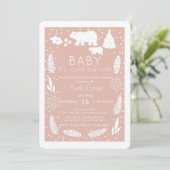 Polar Beer Baby Het is koud buiten roze Baby showe Kaart (Staand voorkant)