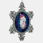 Polar Beer Baby Pet Tin Sneeuwvlok Ornament (Links)
