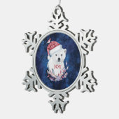 Polar Beer Baby Pet Tin Sneeuwvlok Ornament (Rechts)