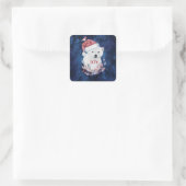 Polar Beer Baby Pet Vierkerst Plein Stisch Vierkante Sticker (Tas)
