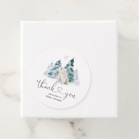 Polar beer baby shower bedankt bedankjes labels (In situ)