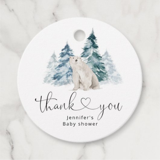 Polar beer baby shower bedankt bedankjes labels (Voorkant)