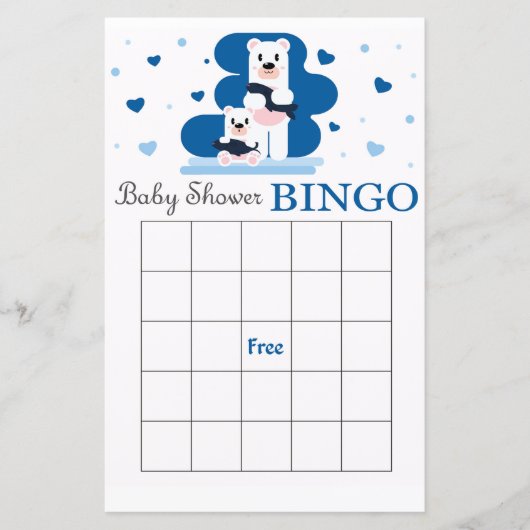 Polar beer baby shower bingo (Voorkant)