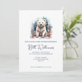 Polar Beer Baby shower Invitation Kaart (Staand voorkant)