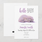 Polar Beer Baby shower Invitation Kaart (Voorkant / Achterkant)