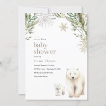 Polar Beer Baby shower Invitation