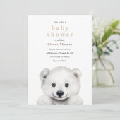 Polar Beer Baby shower Invitation Kaart (Staand voorkant)