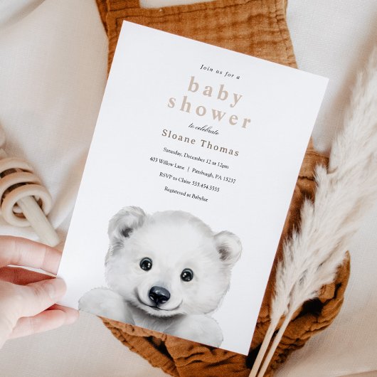 Polar Beer Baby shower Invitation Kaart