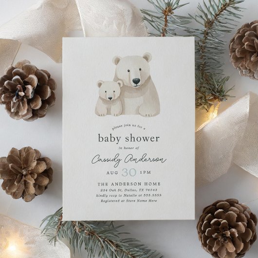 Polar Beer Baby shower Invitation Kaart