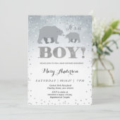 Polar Beer Baby shower Invitation Kaart (Staand voorkant)
