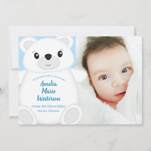 Polar Beer Baby shower Kaart (Voorkant)