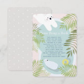 Polar Beer Baby shower Neem een boek Kaart (Voorkant / Achterkant)