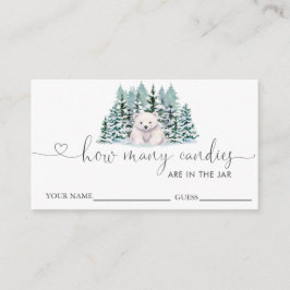 Polar Beer Baby shower raden hoeveel Snoepjes Informatiekaartje