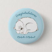 Polar Beer Baby shower Ronde Button 5,7 Cm (Voorkant)