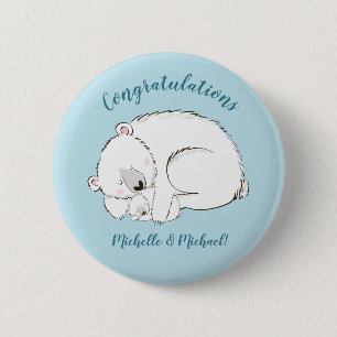 Polar Beer Baby shower Ronde Button 5,7 Cm