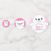 Polar Beer Baby shower Roze Confetti (Voorkanten)
