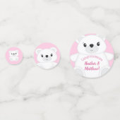 Polar Beer Baby shower Roze Confetti (Achterkanten)