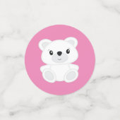 Polar Beer Baby shower Roze Confetti (Kleine voorkant)